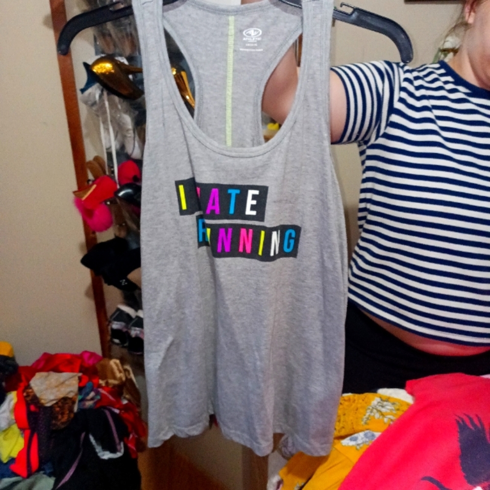 I hate running work out shirt